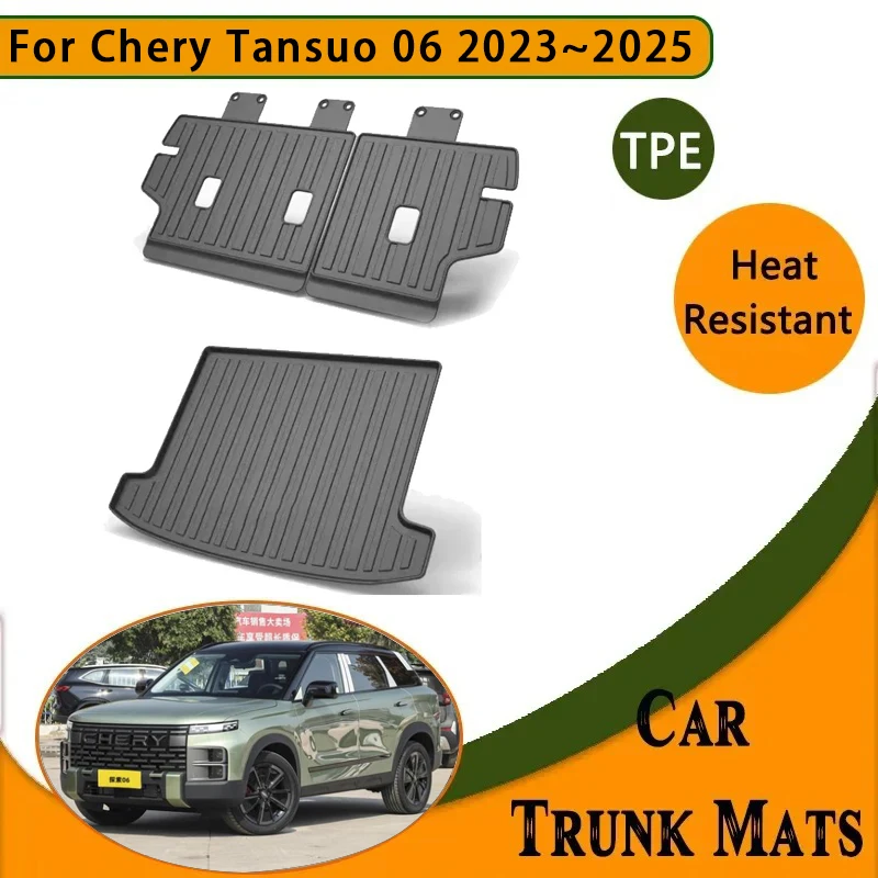 

TPE Car Rear Trunk Mats For Chery Tansuo 06 Explore Jaecoo J7 2023 2024 2025 Waterproof Trunk Mats Storage Pads Auto Accessories