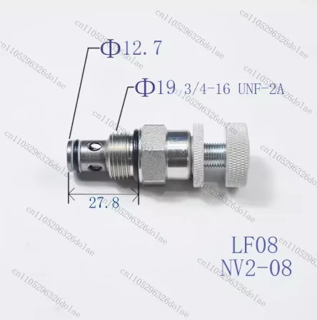 1pcs Threaded Insert Flow Adjustment Bidirectional Throttle Valve LF08 NV2-08 Hydraulic Valve view 3