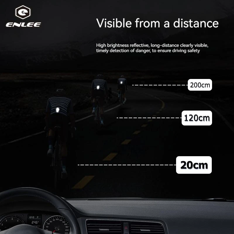 ENLEE Bike Reflective Sticker Printed Night Running Reflective Strip Anti-slip Camping Reflective