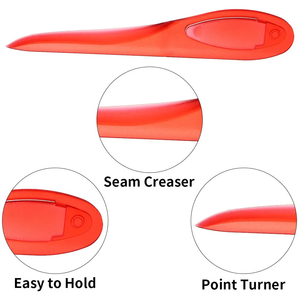 1Pc Colorful Quilting Plastic Sew Paper Cutter Seam Creaser Point Tuner Mark Presser Tool Sewing Tools