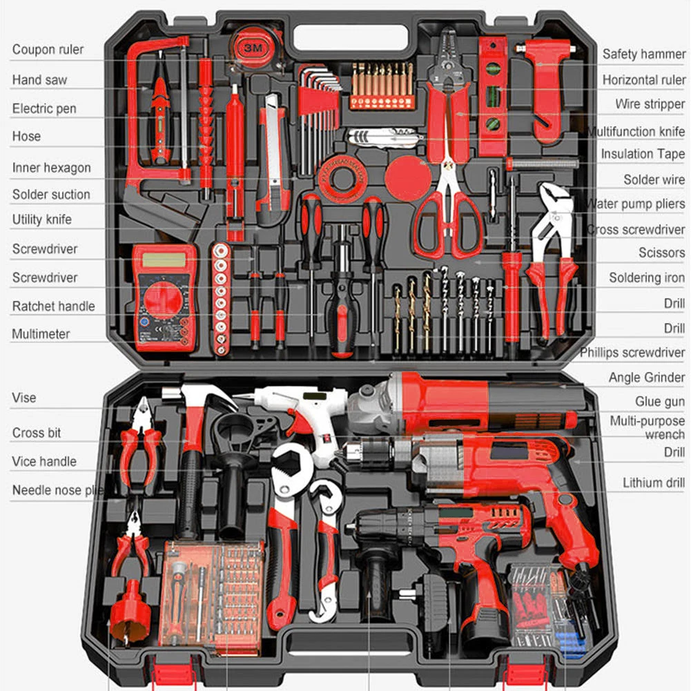 Electrician Dedicated Waterproof Plastic, Multi-function Household Toolbox Home Hardware Tool Kit/