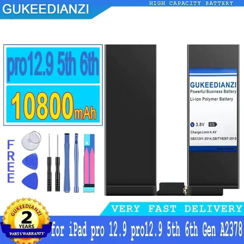 

For Apple iPad Pro 12.9 5th 2021 A2378 A2379 A2462 6th Gen 2022 A2436 A2437 A2764 A2766 pro12.9 10800mAh Durable Tablet Battery