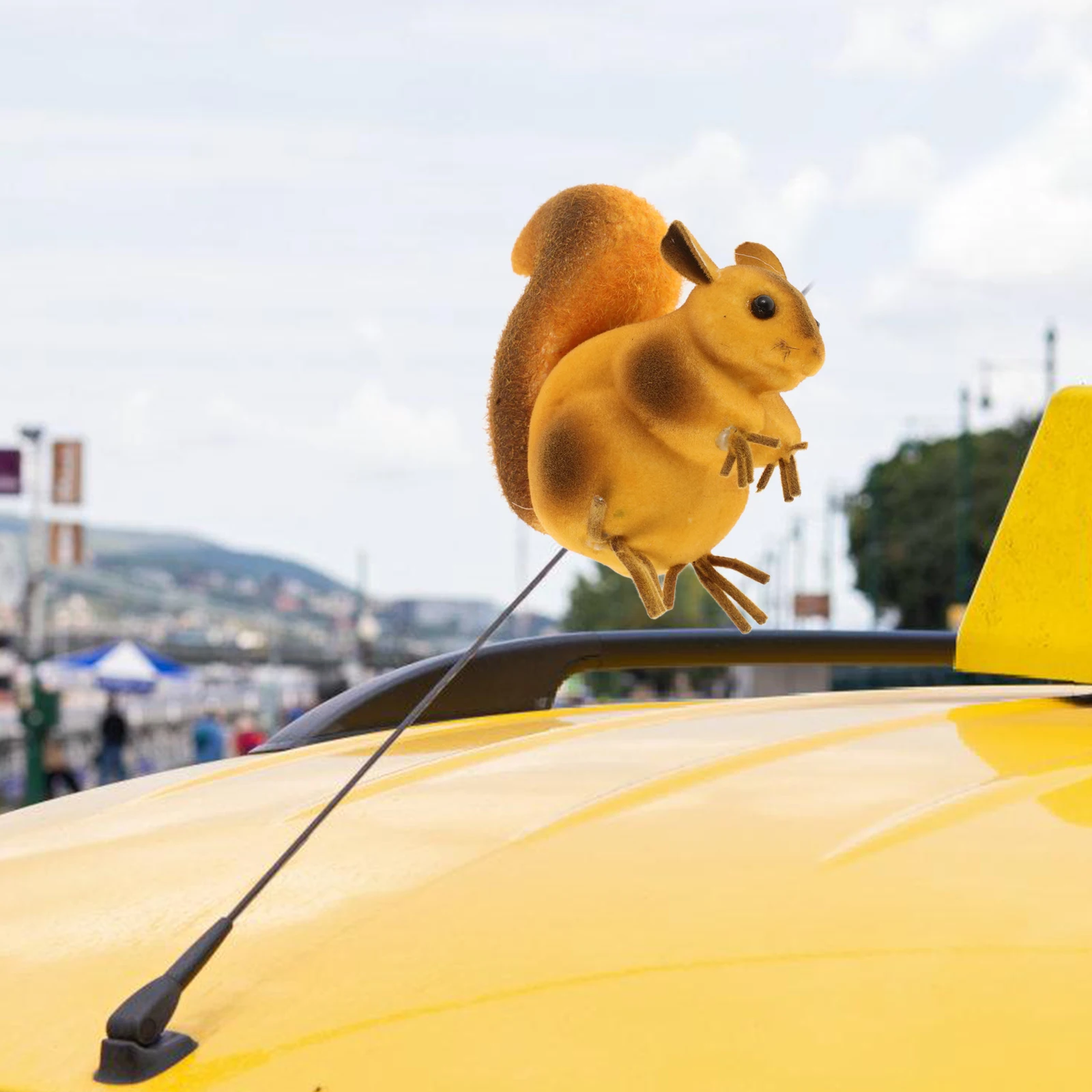 

Roof Decoration Antenna Topper Squirrel Design Car Exterior Ornament Plastic Vehicle Accessories Cartoon Animal Car Antenna