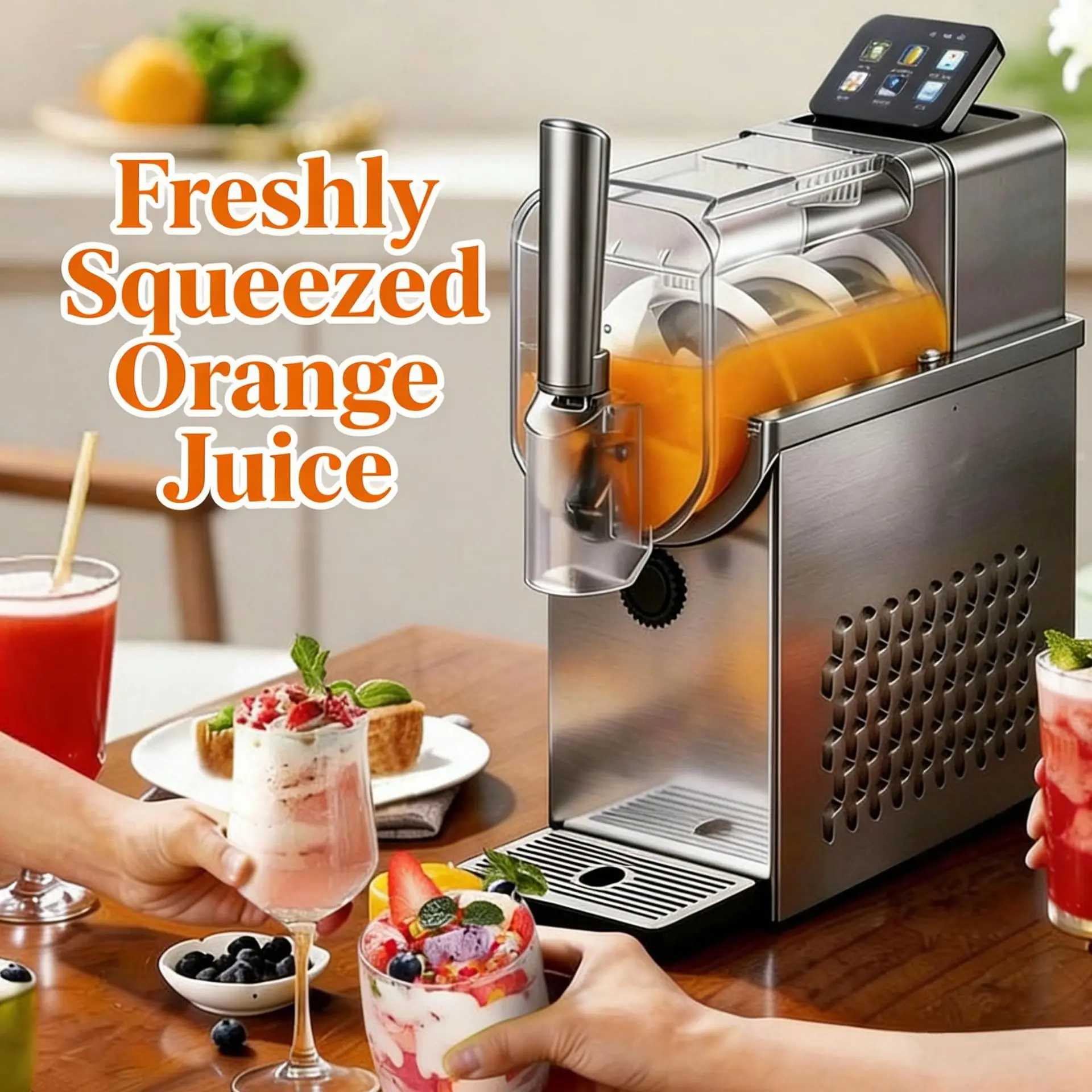 Household Automatic   Cream Machine Milkshake 2.42 Quart Capacity Multifunctional Snow Melting Machine Snowflake   Maker