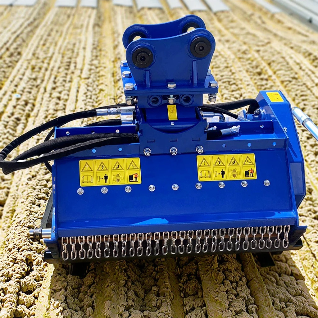 Excavator Flail Mower Attachment 1.5~3 Ton 2~5 Ton 4~10on Digger Lawn Mower Head Shredder Mulcher