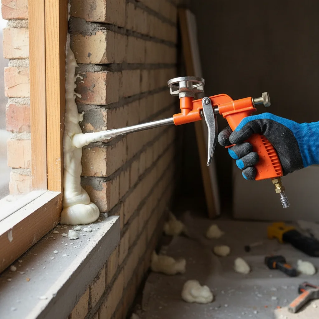 

Foam Expanding Spray Gun Foaming Jet Glue Gun Metal Polyurethane Trigger Sprayer Pump Sealant Caulking Tool for House Renovation