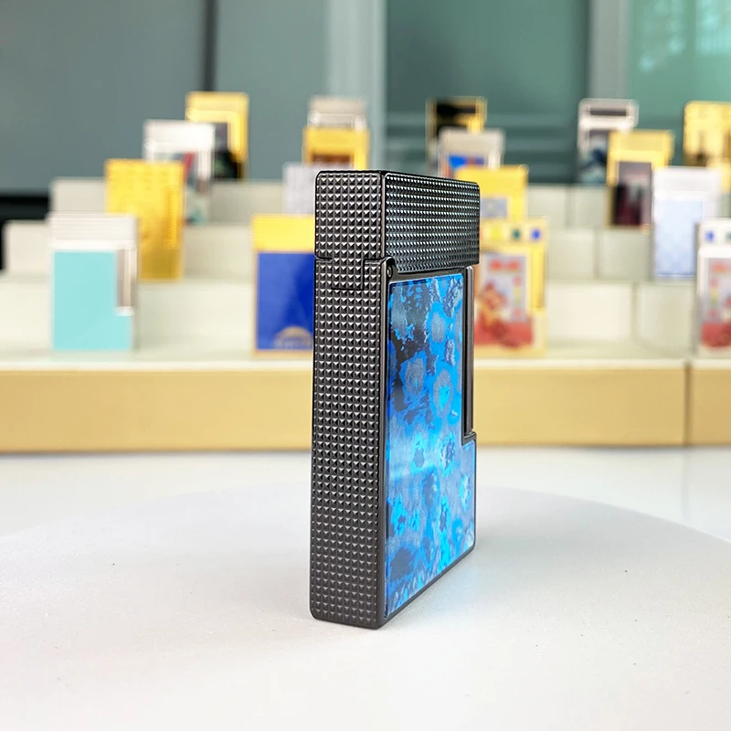 

Новая памятная серия, роскошная бутановая зажигалка с одним и двойным пламенем, плоский тон, натуральная краска для курильщика L2, серия 19021