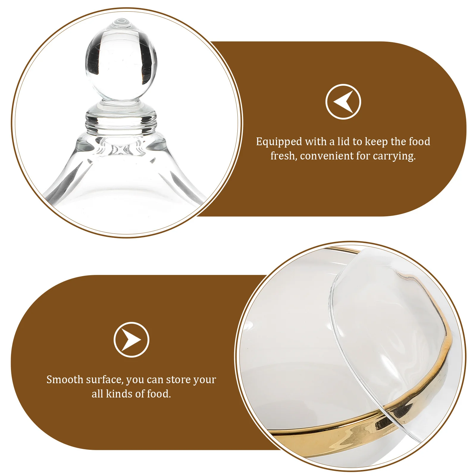 

Ceramic Dessert Bowl Lidded Design for Baking Pudding Fruit Storage Serving Bowl in Kitchen Lidded Baking Bowls