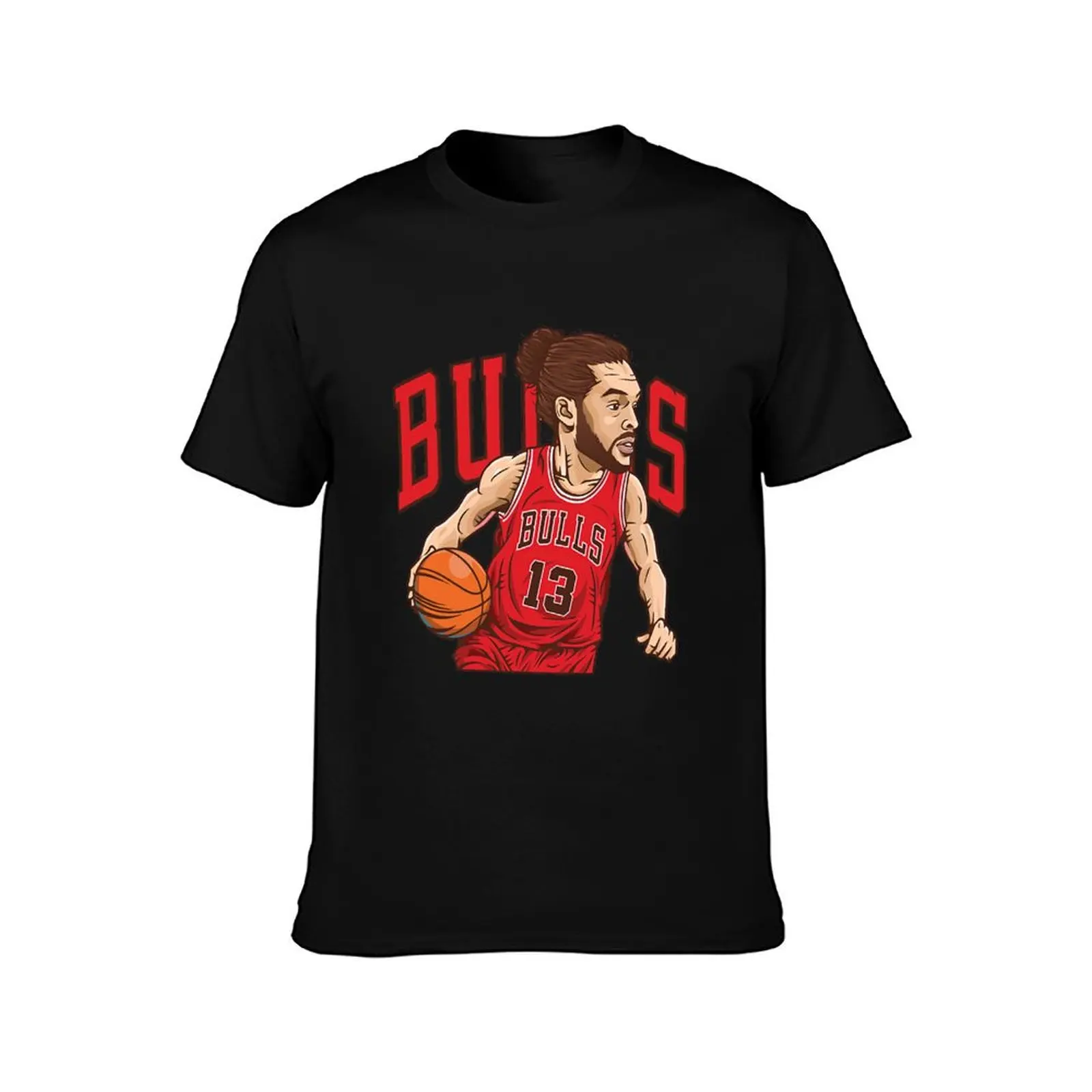 Joakim Noah 13 Draw Chibi T-Shirt Fashion Print Casual Short Sleeve T-Shirt
