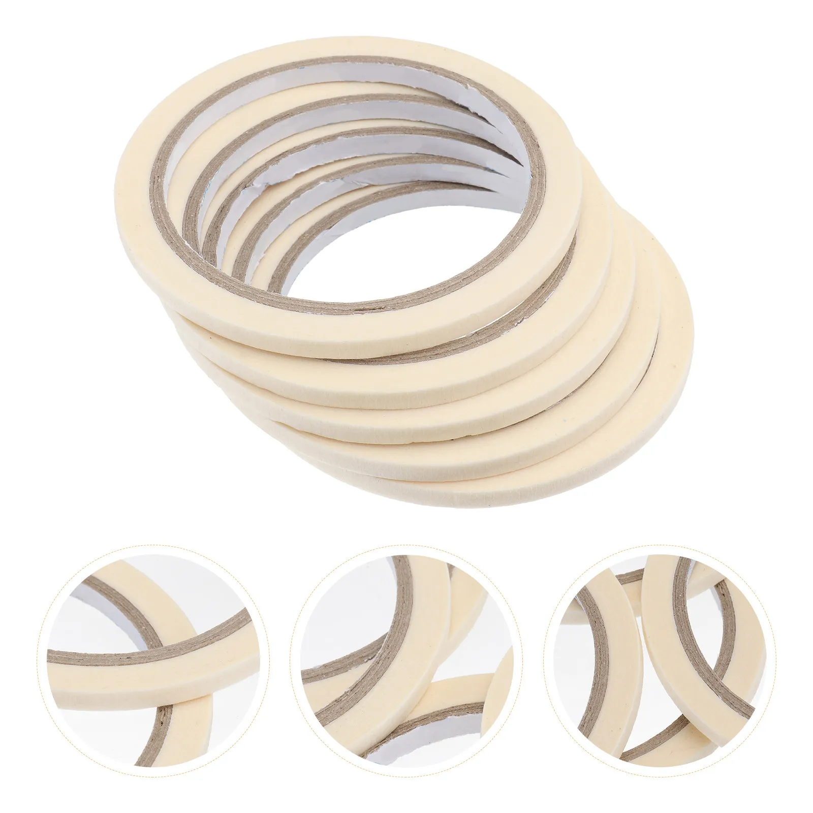 Professional Nail Art Tape 5pcs – 0.5cm Width, Strong Adhesive for Straight Tips & Elegant DIY Nail Designs