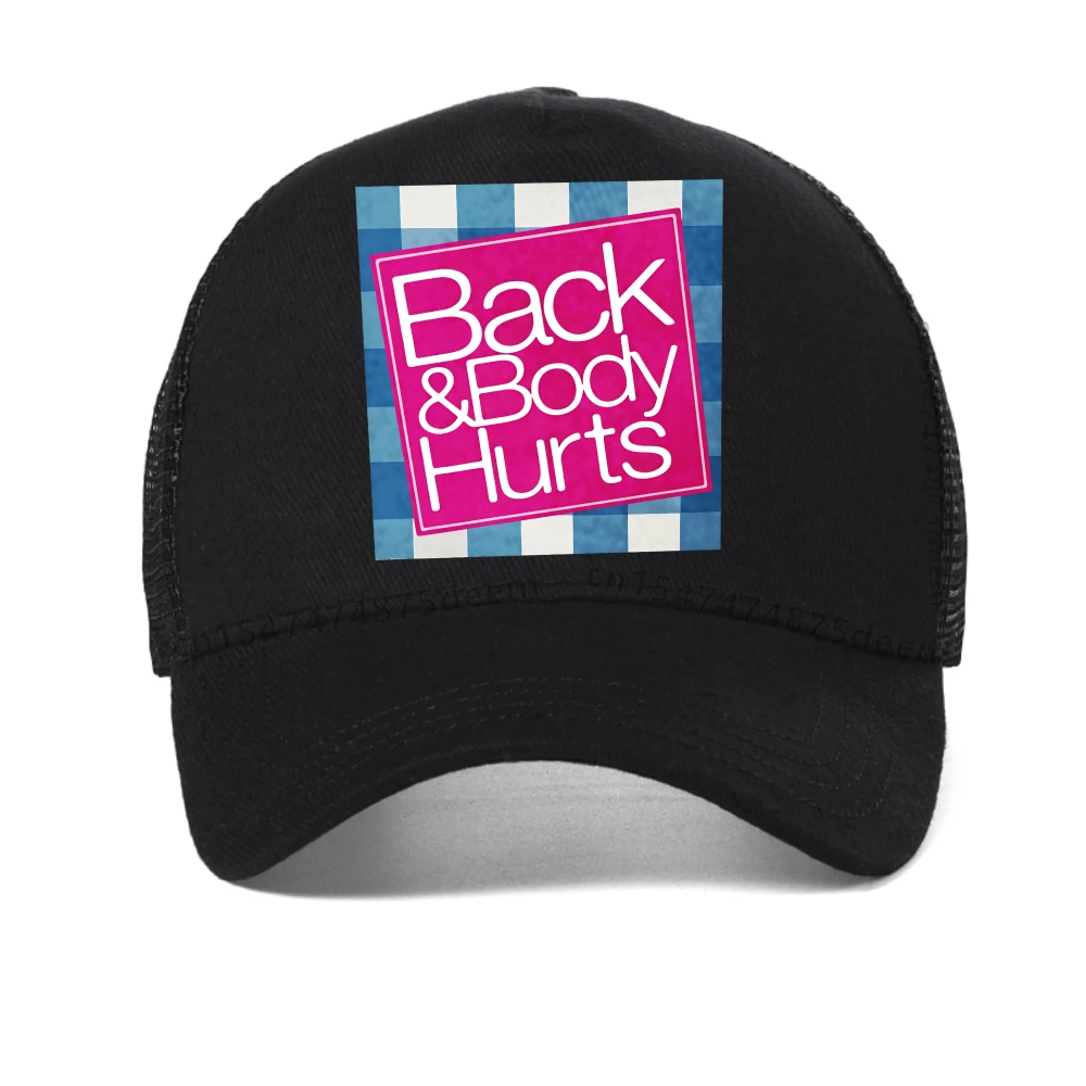 

Back&Body Hurts Letter Print Women baseball cap summer Women caps fashion casual Adjustable Mesh Snapback hats