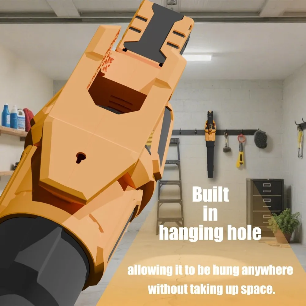 منفاخ أوراق شجر لاسلكي عالي الطاقة يعمل ببطارية توربو مع بطارية 21 فولت 2X3.0Ah وشاحن 650CFM 120MPH Electric Sm