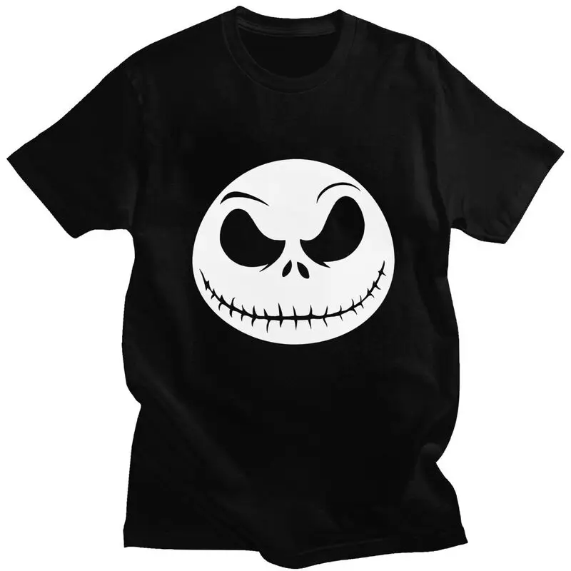 Nightmare Before Christmas T Shirt Men Short Sleeve 100% Cotton T-shirt Summer Halloween Movie Jack Skullington Tees Tshirt