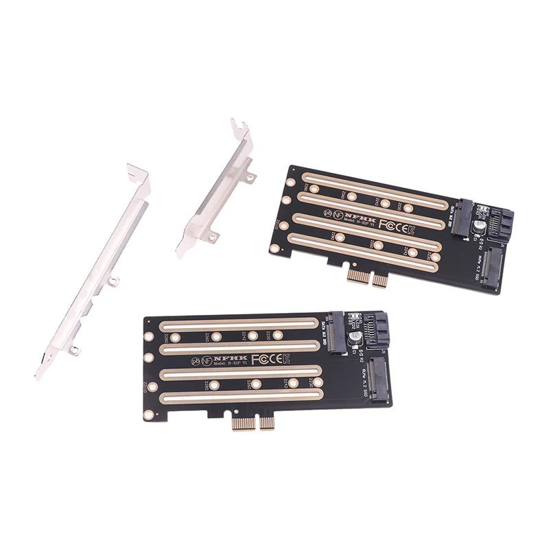 1 قطعة NVMe M.2 SSD إلى PCIe 3.0 4.0x4، SATA M.2 SSD إلى محول SATA ثنائي الغرض مع قوس