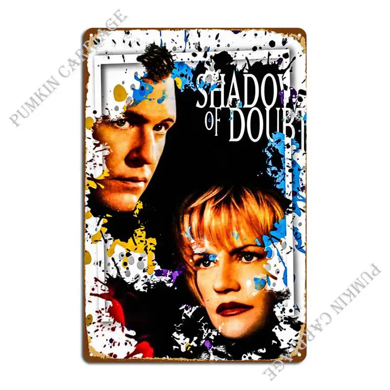 Тень сомнения металлический знак винтажный клуб проектирование жестяные пластинки знак постер