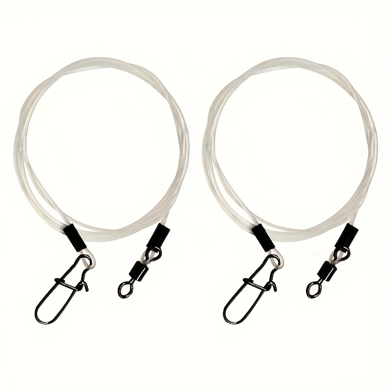  12PCS Fluorocarbon Fishing Leaders,Equipped with High-Speed 360° Rotating Swivels Saltwater & Freshwater Fishing for Pike Bass 