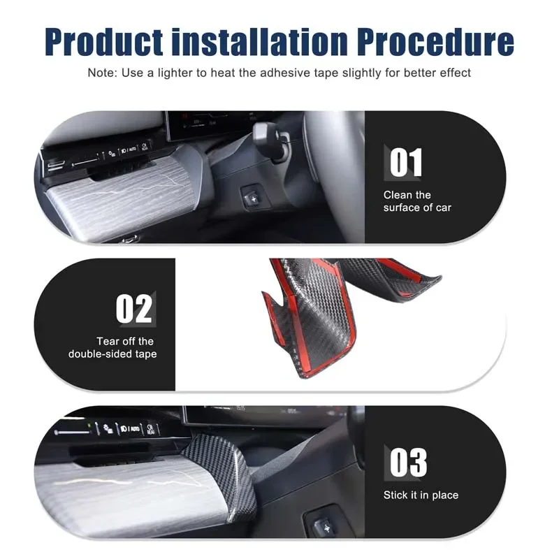 2Pcs Real Carbon Fiber For BMW 5 Series G60 2024+ Car Center Control Display Side Decoration Cover Car interior accessories LHD