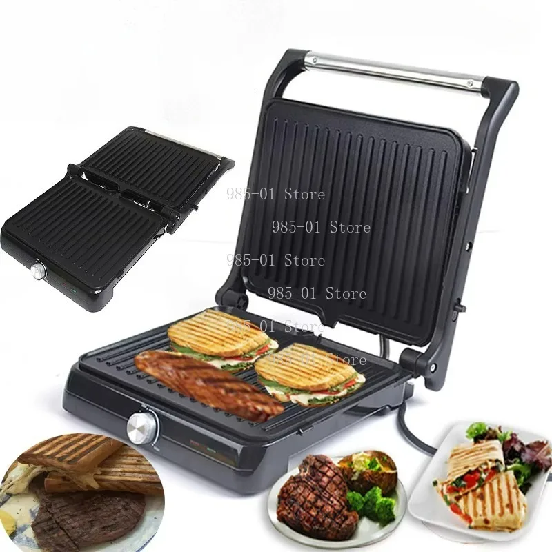 Household Electric Grill Non-Stick Sandwich Maker Steak & Chicken Grilling Machine for Kitchen