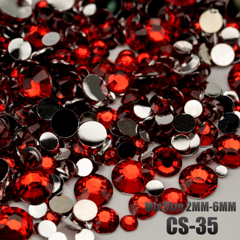 VDD 30/100g Gemischte Größen 2-6mm Harz-Strass-Kristall-Flachsteine aus Kunststoff Großhandel DIY Nagelzubehör Kunsthandwerk Dekoration – Detail 39