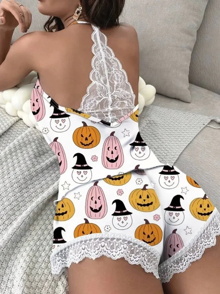 Women's Casual Pajamas Set Summer Sleepwear V-Neck Sleeveless Heart Print Cami and Shorts Set Loungewear Homewear Suits