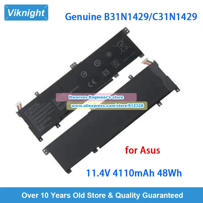 Genuine C31N1429 Battery B31N1429 11.4V 4110mAh 48Wh for VivoBook K501LB K501UB K501UW K501UX