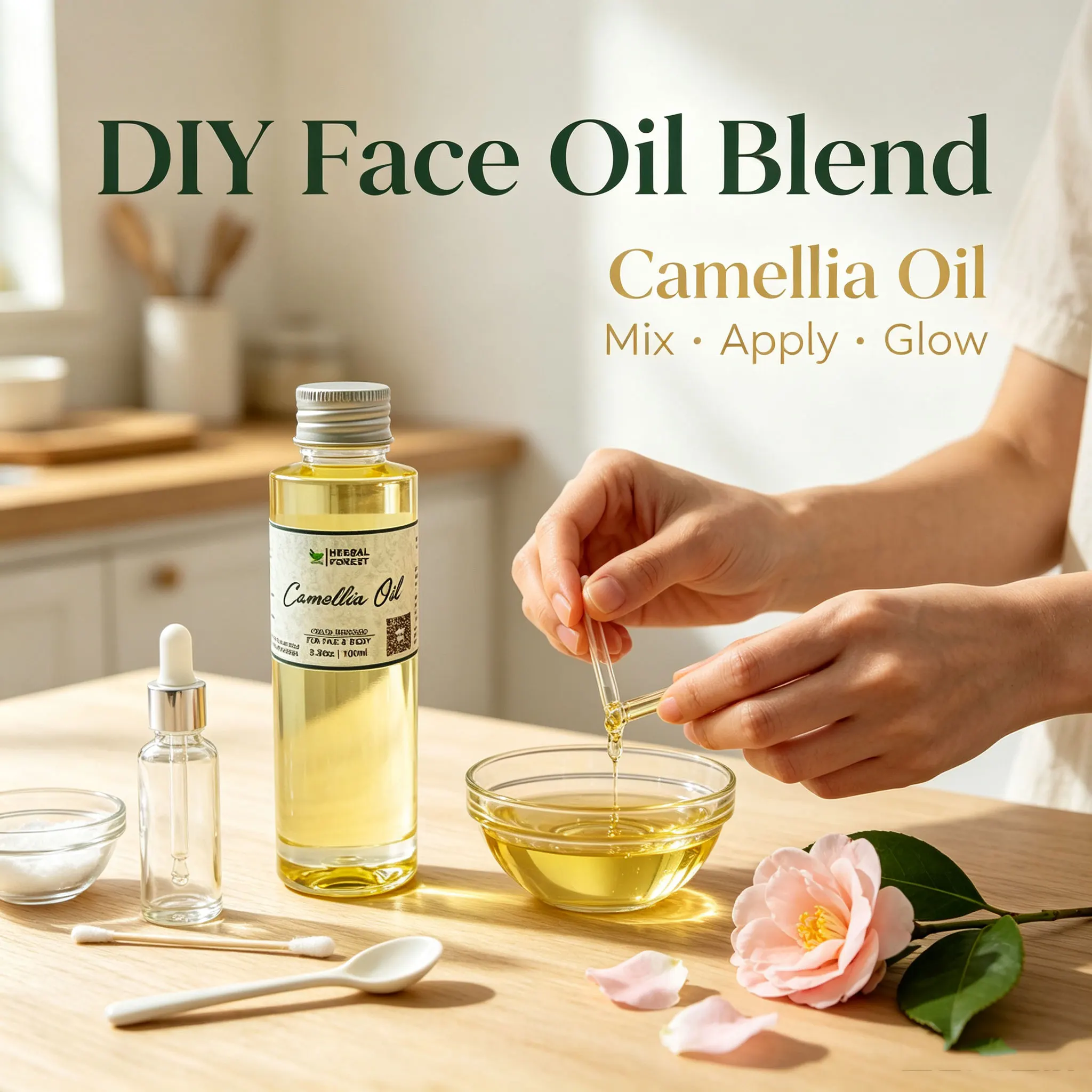 Natural Camellia Oil China Rich in Vitamins Antioxidant Increases Skin Elasticity Removes Wrinkles Increases Hair Shine Body Oil