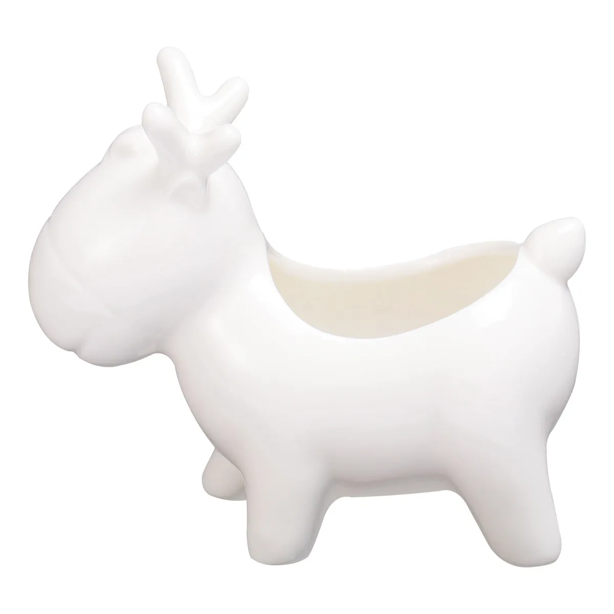 Elegant Ceramic Deer Shape Succulent Plant Container Compact Flower Pot for Indoor Desk Decor Office Home Window Garden Flower