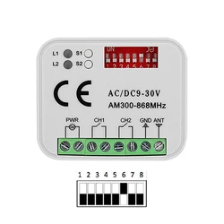 Récepteur universel de télécommande de porte de garage, RX Zagreb TI, TOP432NA, TOP432EE, TOP432EV, TOP 300, NA, EE, EV, 868-432 MHz