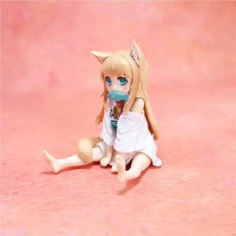 Kawaii Kattöra Flicka Kinake Anime Figur Actionfigur Tecknad Flicka Modell Staty Samling Skrivbordsdekoration Ornament Leksaker Present 10 best sales neko bågfigur - №6