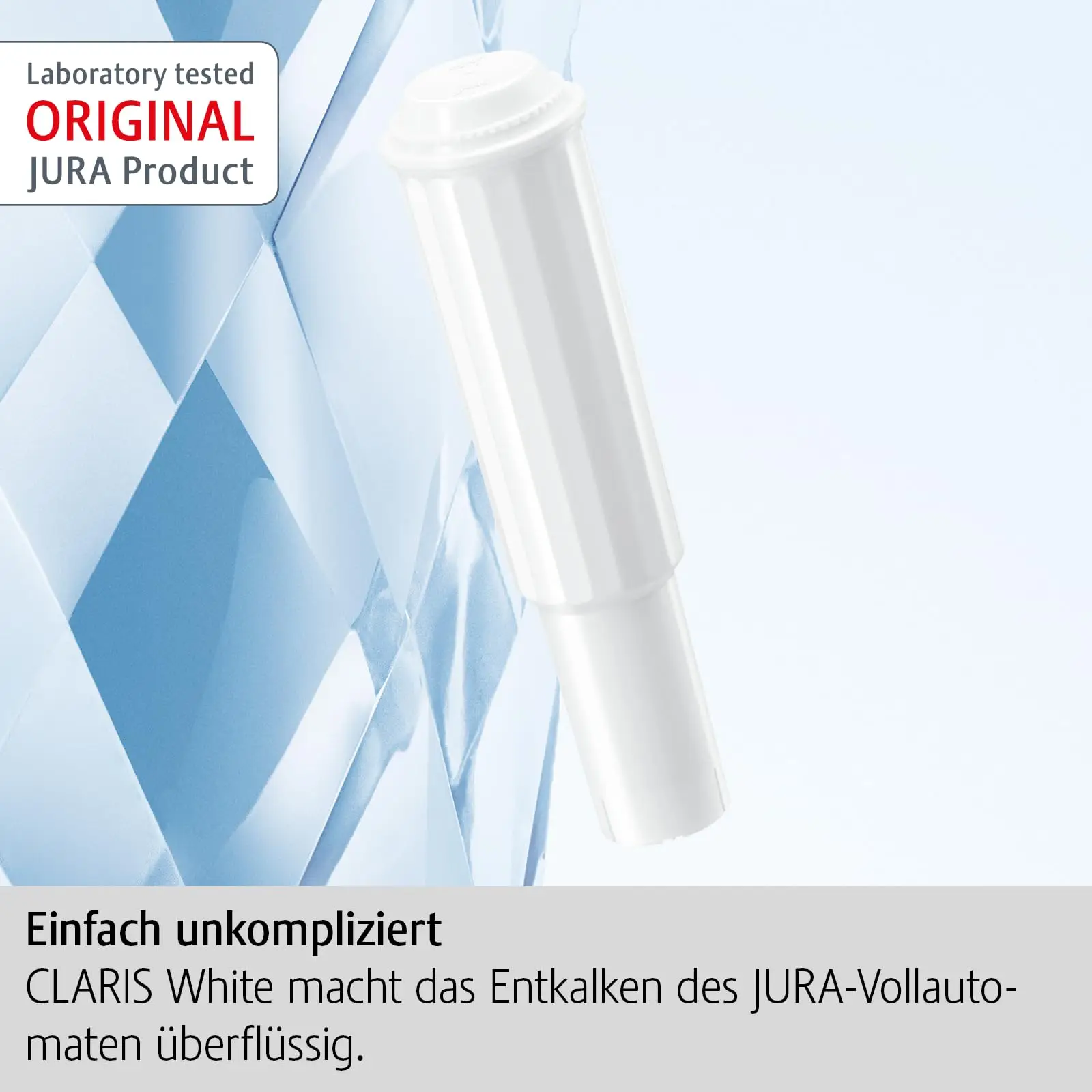 JURA - CLARIS White filter cartridge against limescale deposits - TÜV-certified Hygiene - Pack of 3 - 68739