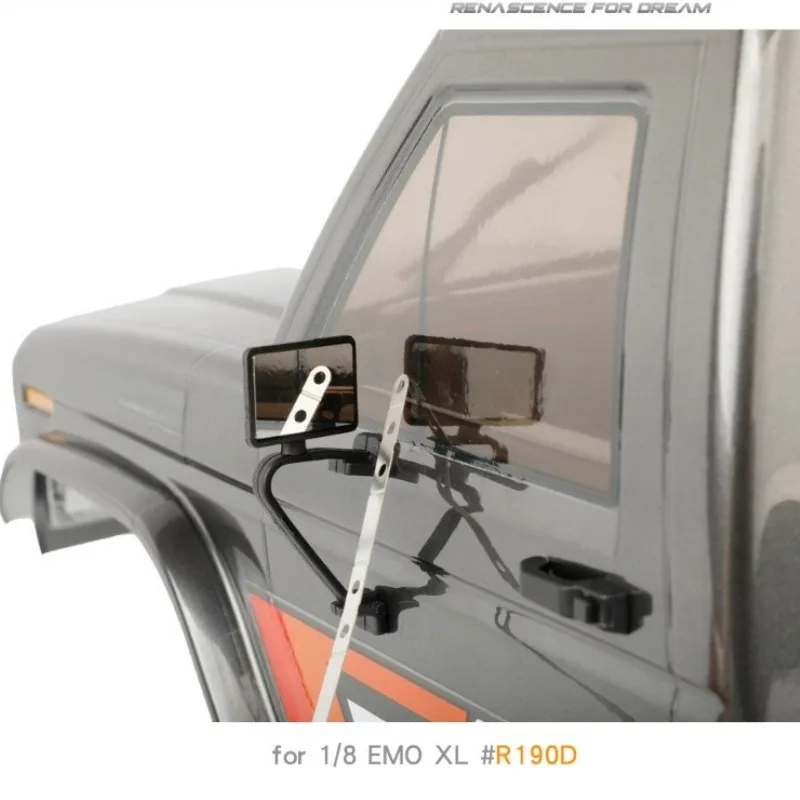 RC Car High Gloss Mirror Reflective Stainless Steel Rearview Lens Big Bison for 1/8 RC Crawler EMO XL Parts