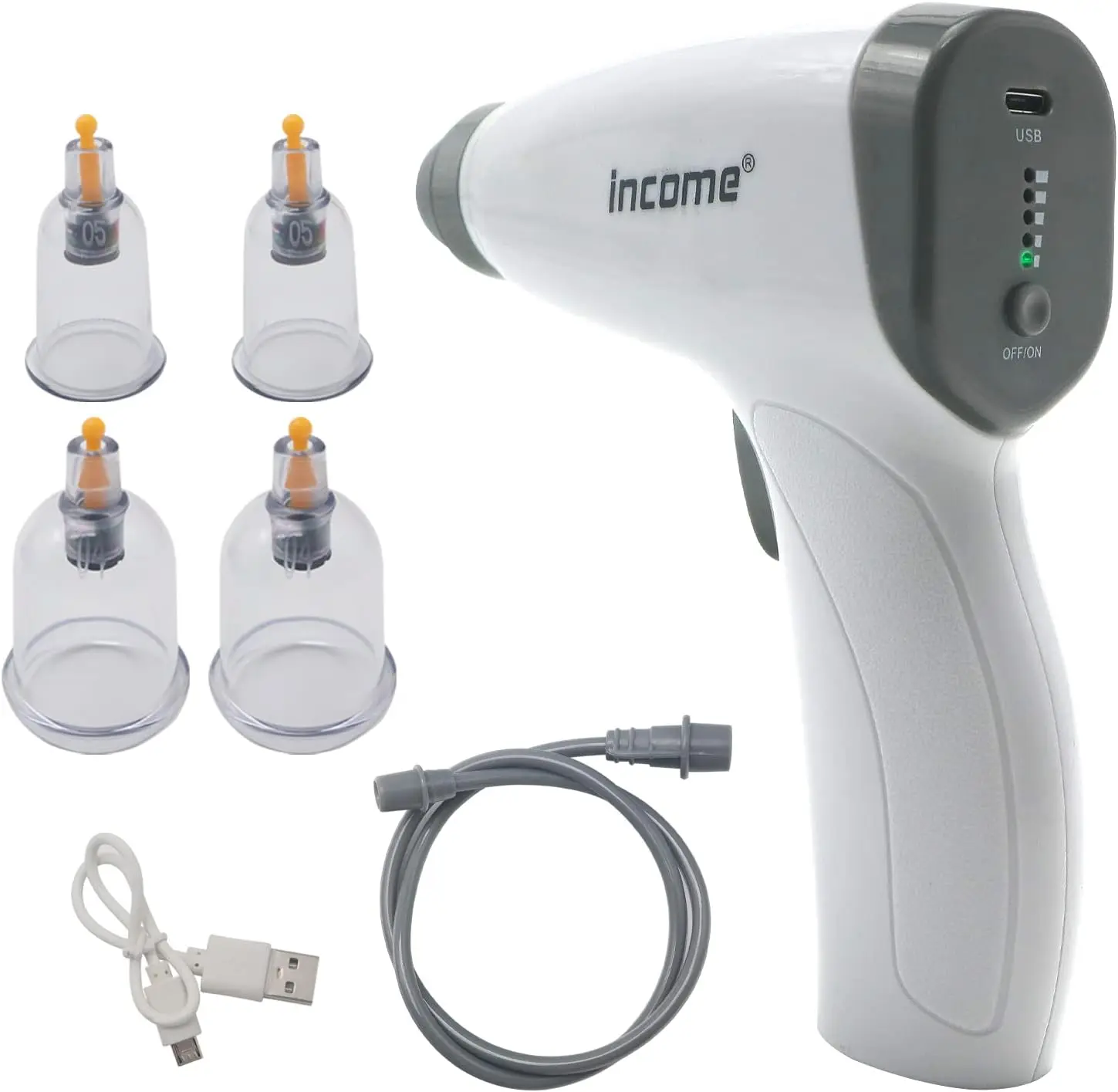 

Portable Electric Cupping Therapy Set with Adjustable Suction, 4 Cups for Home Body Massage and Pain Relief