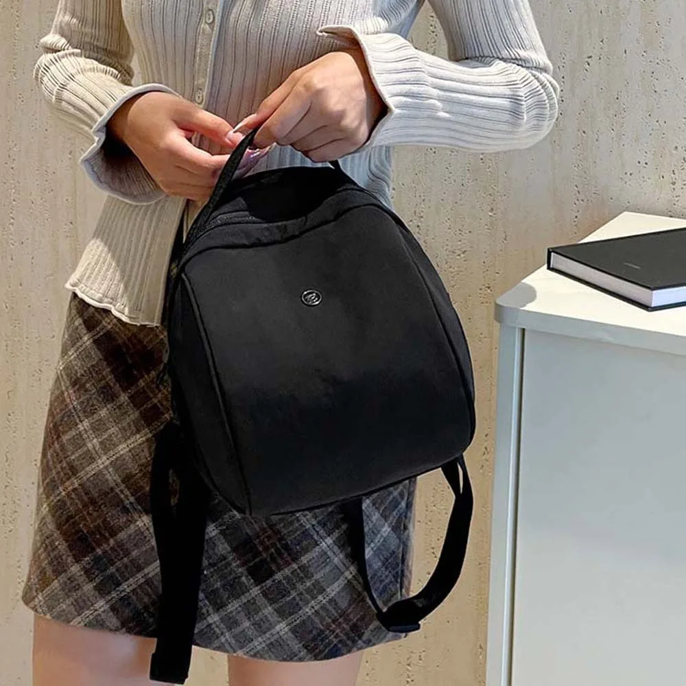 

Large Capacity Oxford Cloth Backpack Anti-Splash Water Solid Color Casual Daypack Soft Lightweight Shoulder Pouch Work