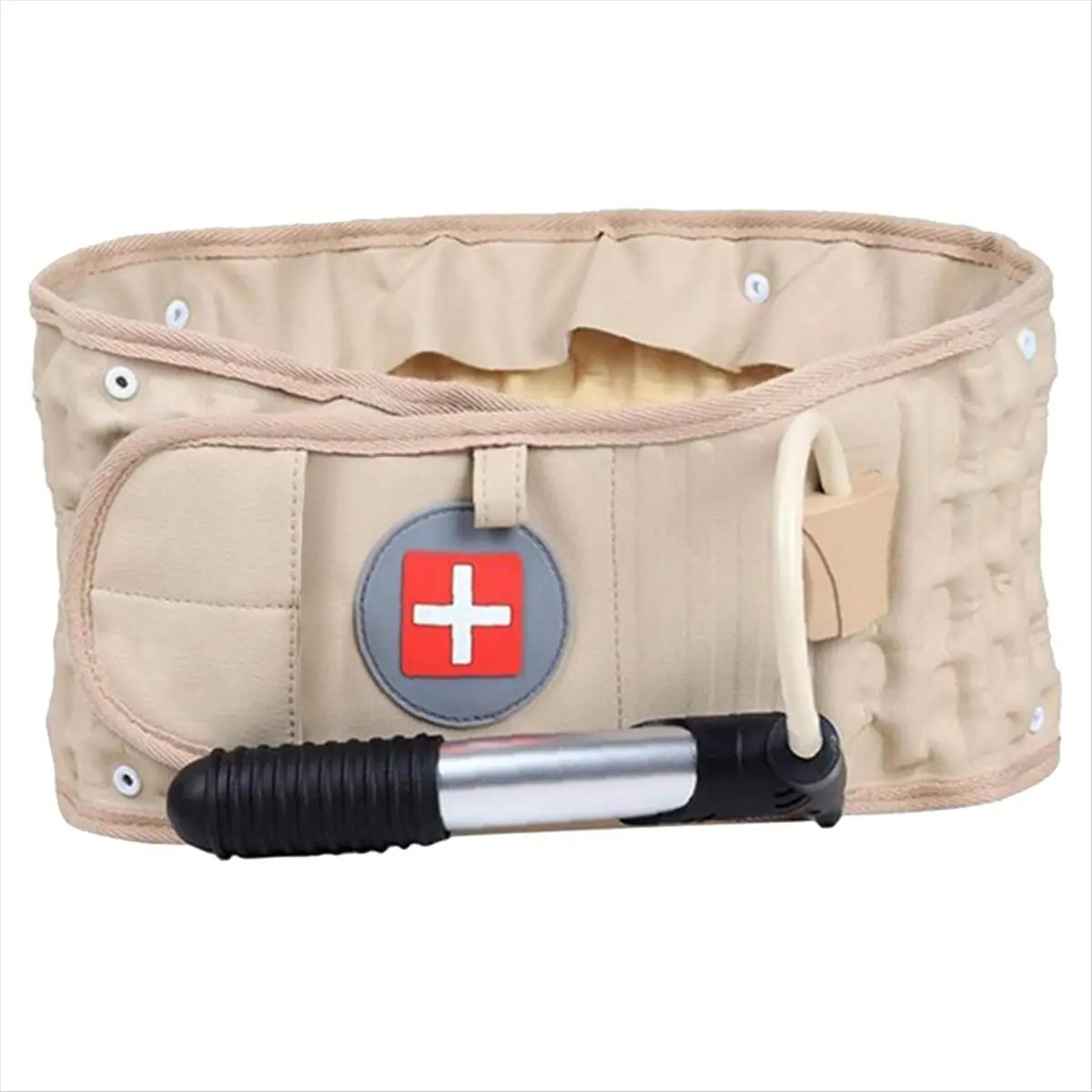 【STOCK】Inflatable Waist Traction Brace Belt Spinal Lumbar Support Back Relief Belt Backache Pain Massager Unisex Skin Color
