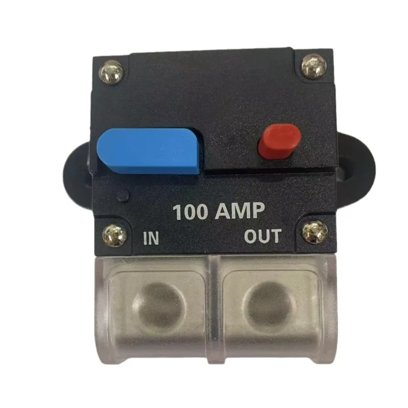 Resettable Circuit Breaker 30A-200A Manual Reset Fuse Holder for Car Audio Vehicle Overload Protection Switch