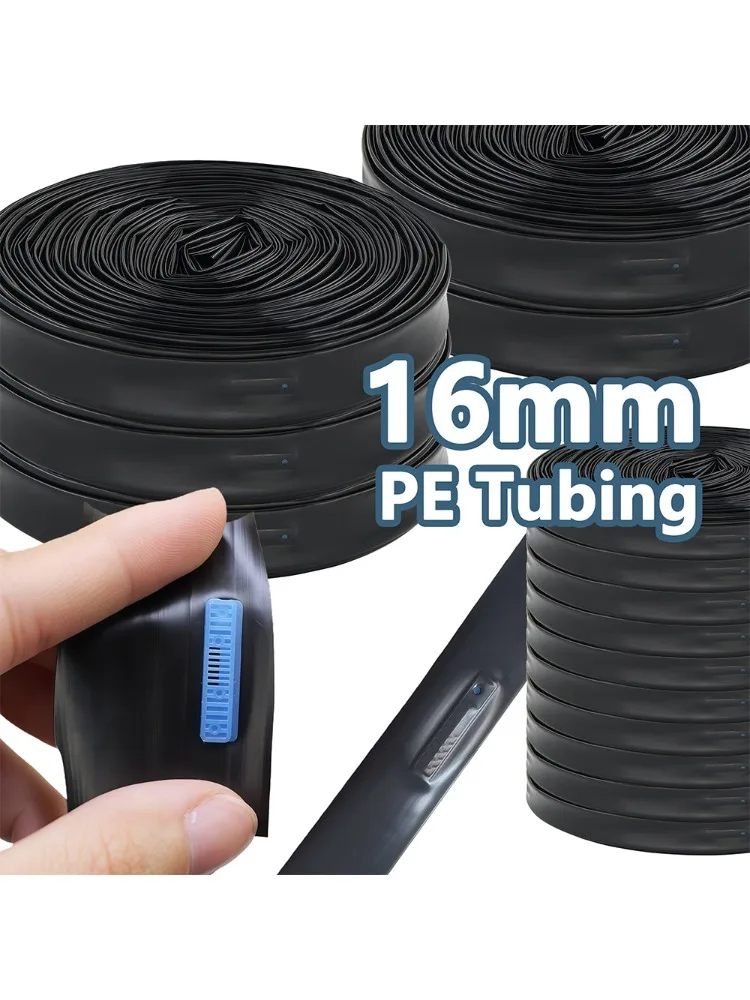 50/100m druppelslang 16mm PE slang met afstand tussen de druppelaars 10-40cm voor tuin, kas, irrigatie, landbouw, druppelslang, druppelaar - afbeelding 2