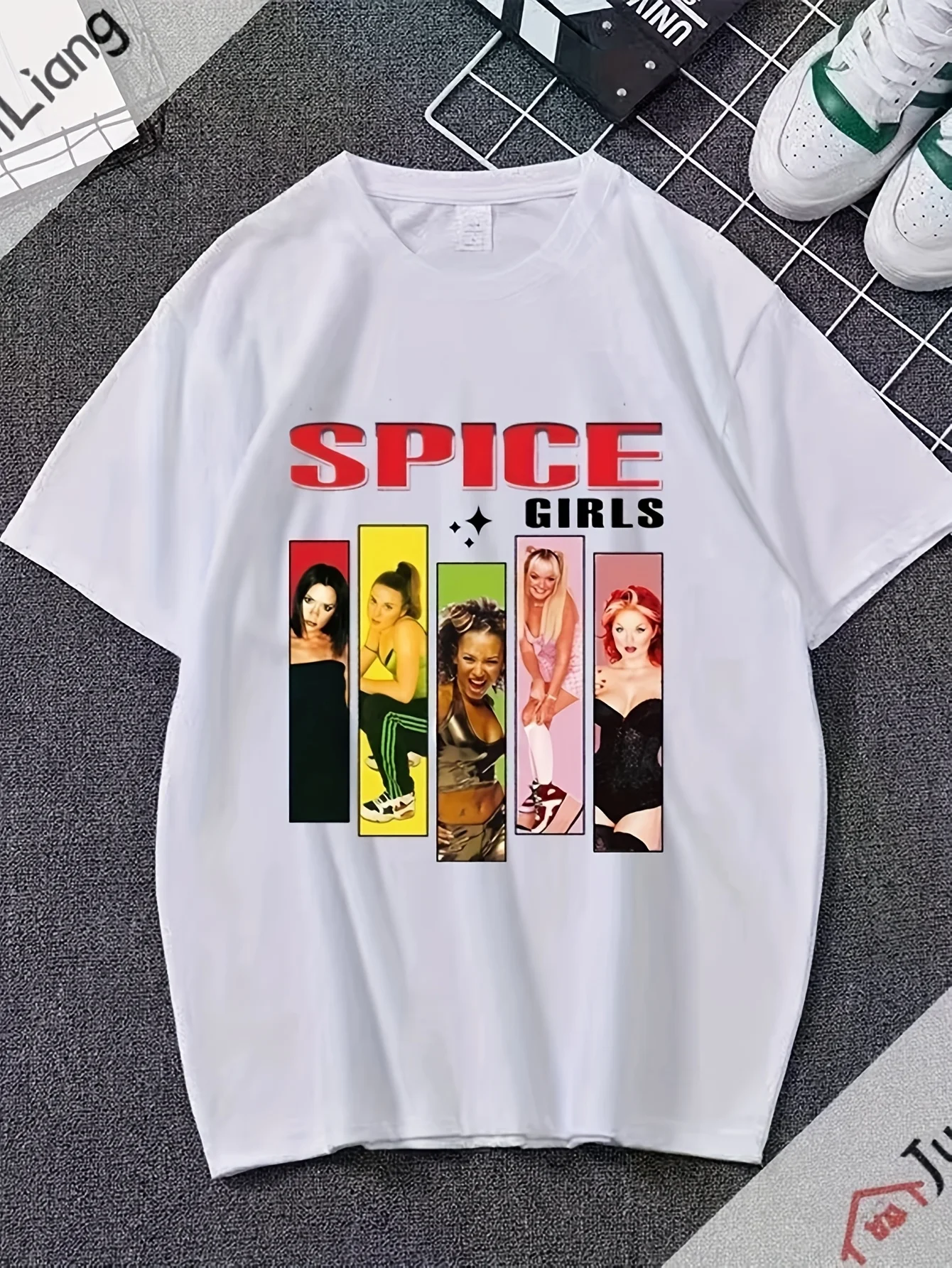 

Новинка 2023, женская футболка унисекс Spice Girls, модные футболки с рисунком фильма и улицы для отдыха Y2k, футболки с рисунком персонажей мультфильма