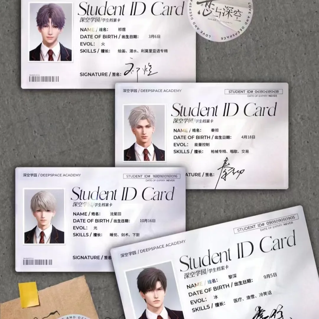 Игра Love and Deepspace Rafayel Xavier Zayne Sylus, мультяшный идентификационный автобус, чехол для карт, значок, булавки, брелок, подвеска для косплея, студенческий подарок