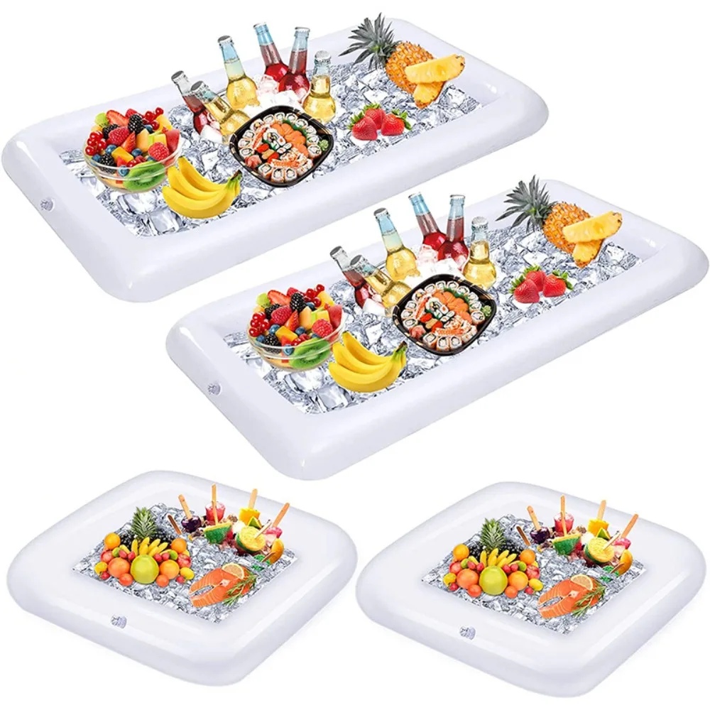 

Portable Salad Bar Tray New PVC Buffet Tray Air Pool Float Inflatable Pool Buffet Tray Summer Water Party