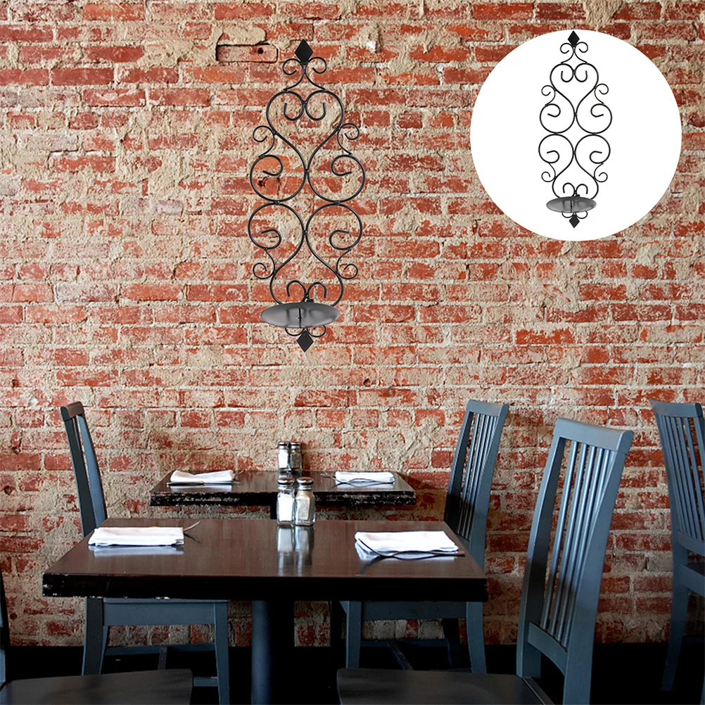 

2pcs Wall Holders Metal Leaf Shape Wall Mounted Stand For Home Decor Warm Atmosphere Decorative Candlestick