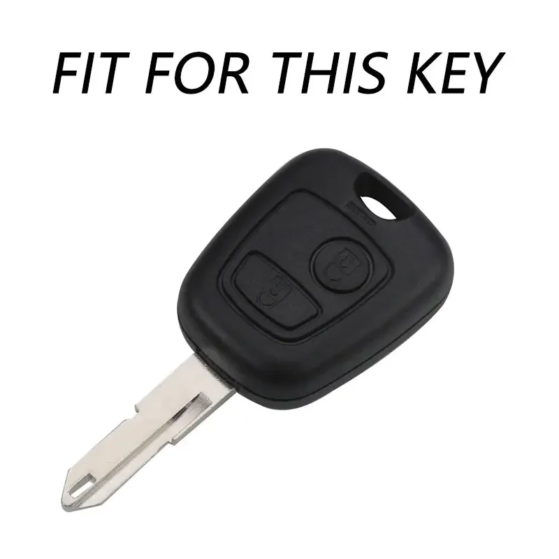 2Buttons Key Cover Case for Peugeot 106 107 206 207 307 for Citroen C1 C2 C3 C4 XSARA PICASSO for Toyota AYGO TPU Car Protector