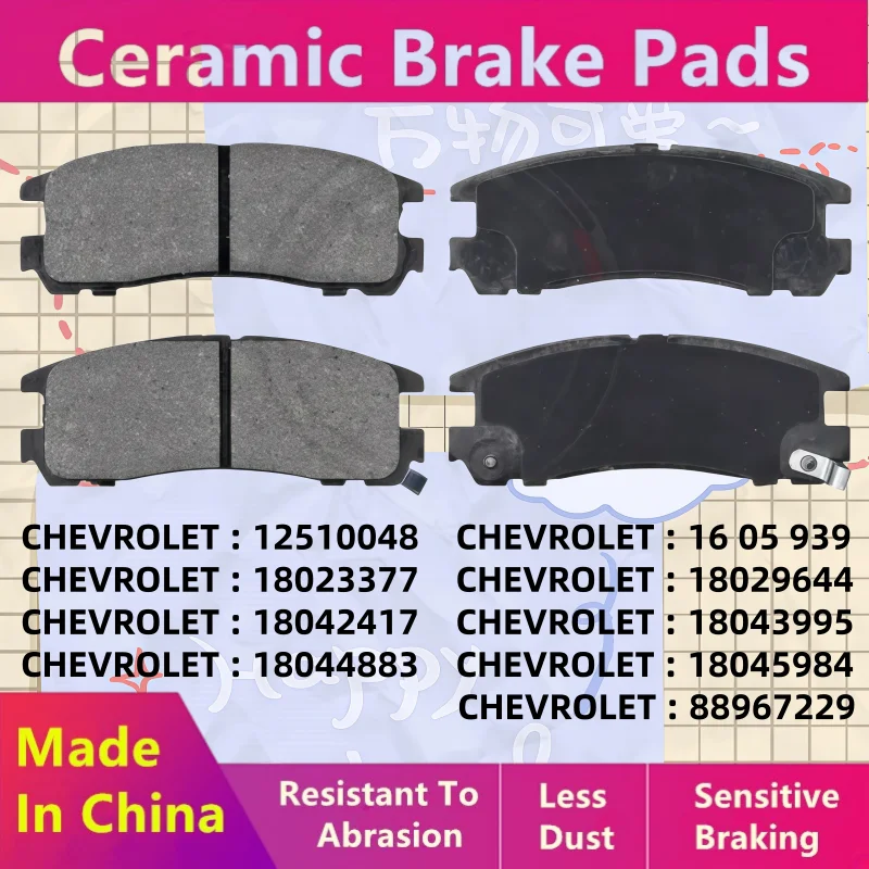 Pastillas de Freno Traseras para Chevrolet Romina Wancheng Impara/Repuestos de Auto -06008