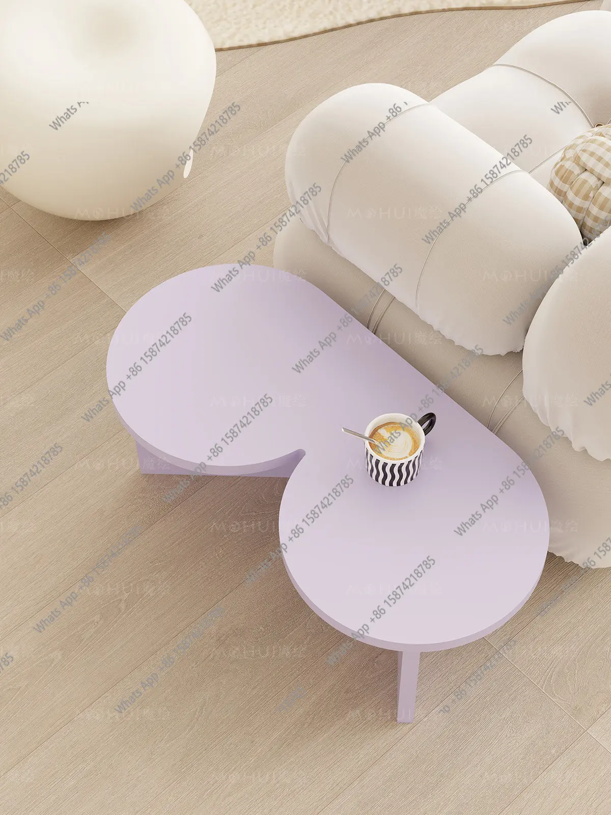Flower coffee table combination living room household low table writing desk corner few household