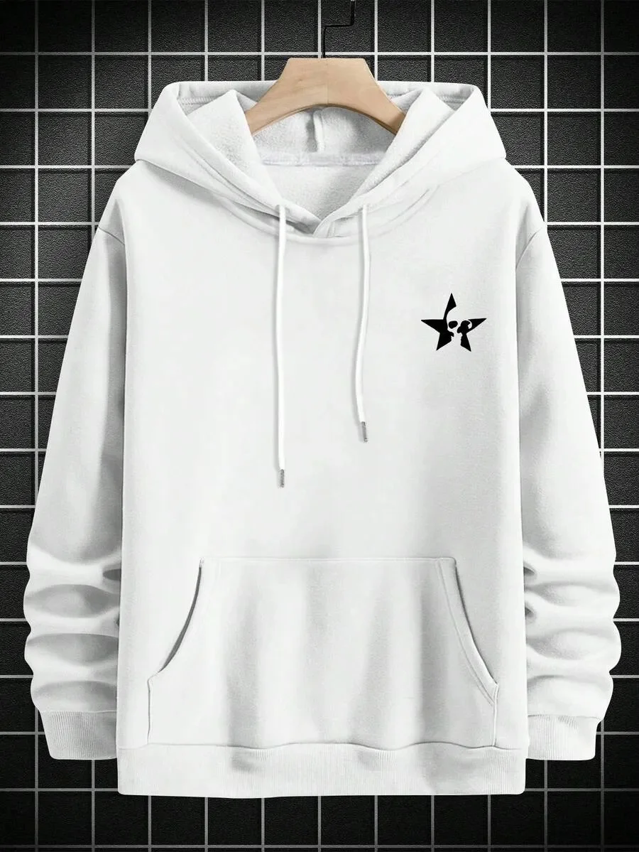 

Fashionable Pure Cotton Hoodie Featuring Unique Star - Themed Design Perfect for Those Who Love Minimalist Aesthetics