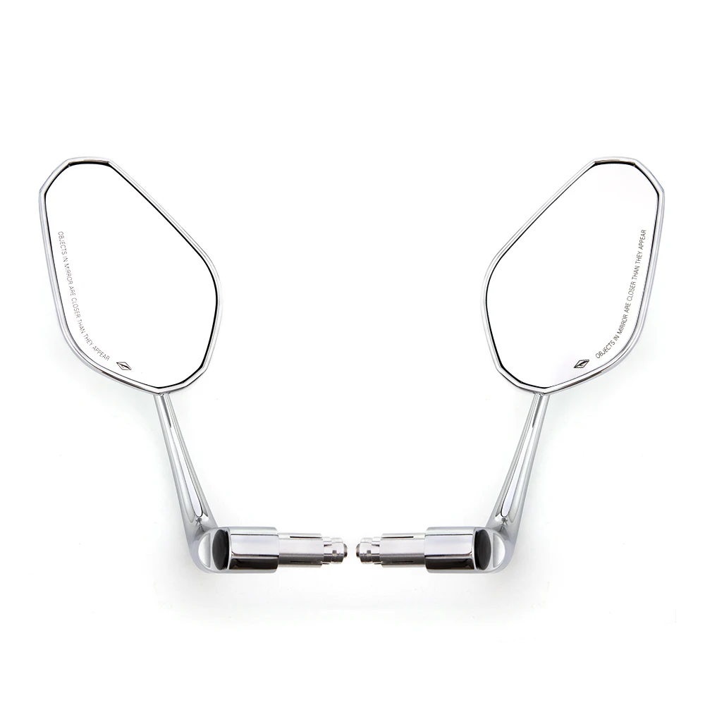 

Motorcycle Chrome L-bar Retro Oval Rearview Side Mirror E9 Mark For GN/ CG Cafe Racer Custom For XVS950 XV1900 XVS1300 V-Star