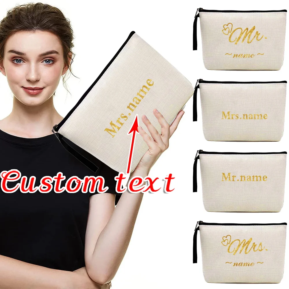 

Personalized Customization Name Women's Makeup Bag Portable Makeup Bag Convenient Travel Makeup Bag Canvas Handbag