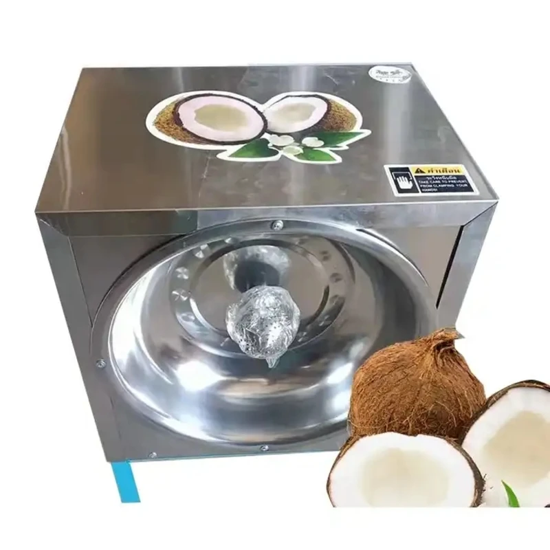 Commercial electric coconut machine, coconut shell breaking and opening machine, stainless steel