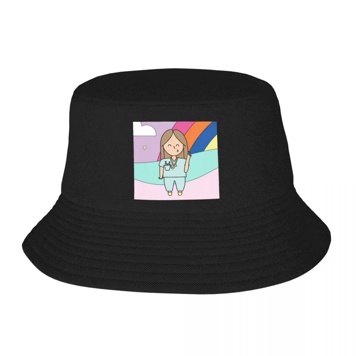 

2025 New Hat Custom Enfermera En Apuros Doctor Nurse Medical Bucket Hat Women Men Fashion Summer Outdoor Sun Fisherman Cap
