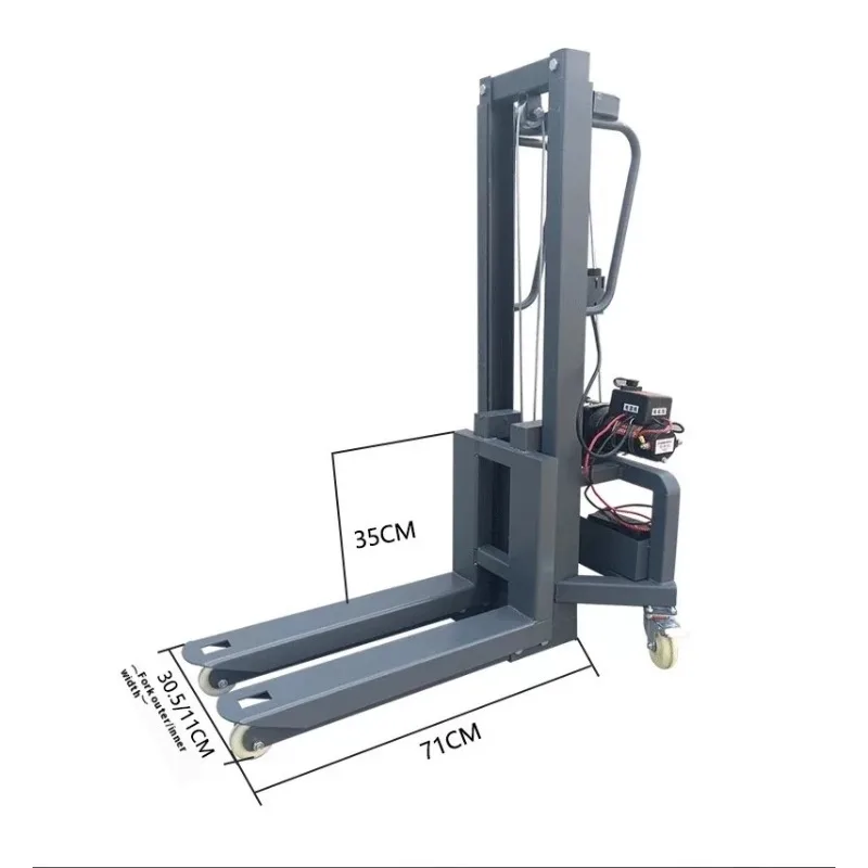 

Portable 300kg Battery Electric Pallet Stacker Efficient Small Forklift
