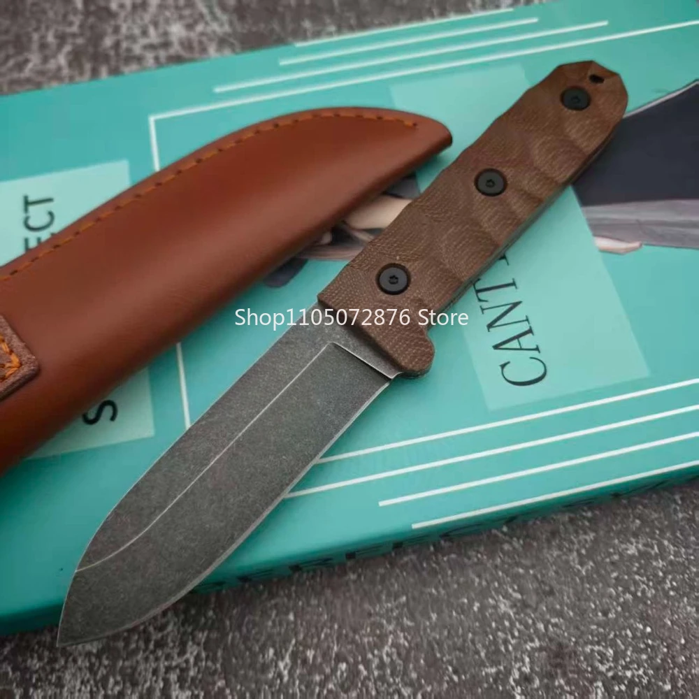 

Нож для бушкрафта и кемпинга - высокопрочный, многофункциональный карманный нож с ножнами из ПУ кожи, инструменты для выживания и походов